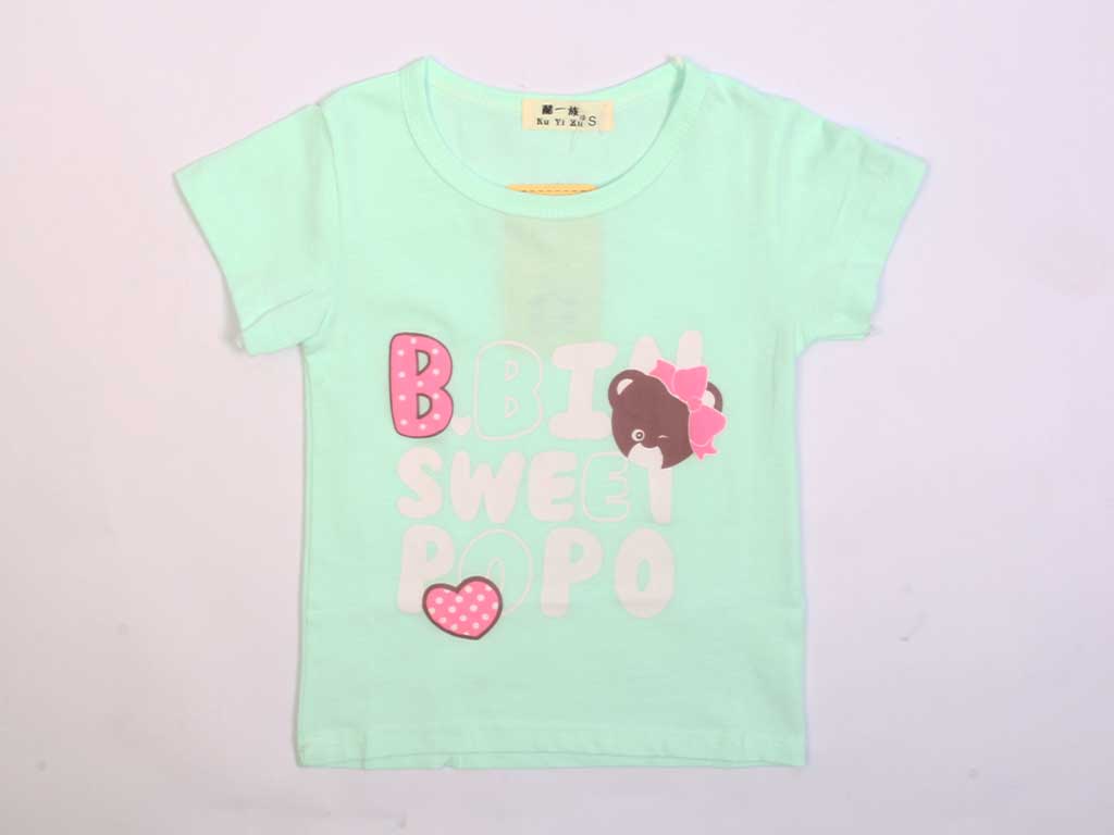 تیشرت دخترانه طرح SWEET POPO