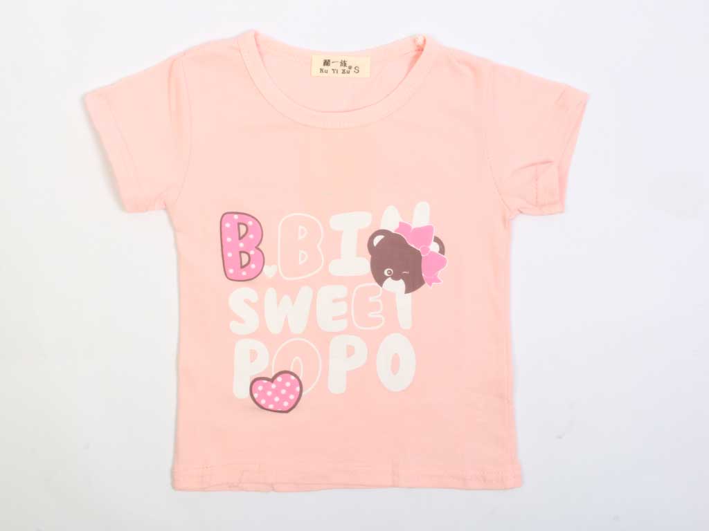 تیشرت دخترانه طرح SWEET POPO