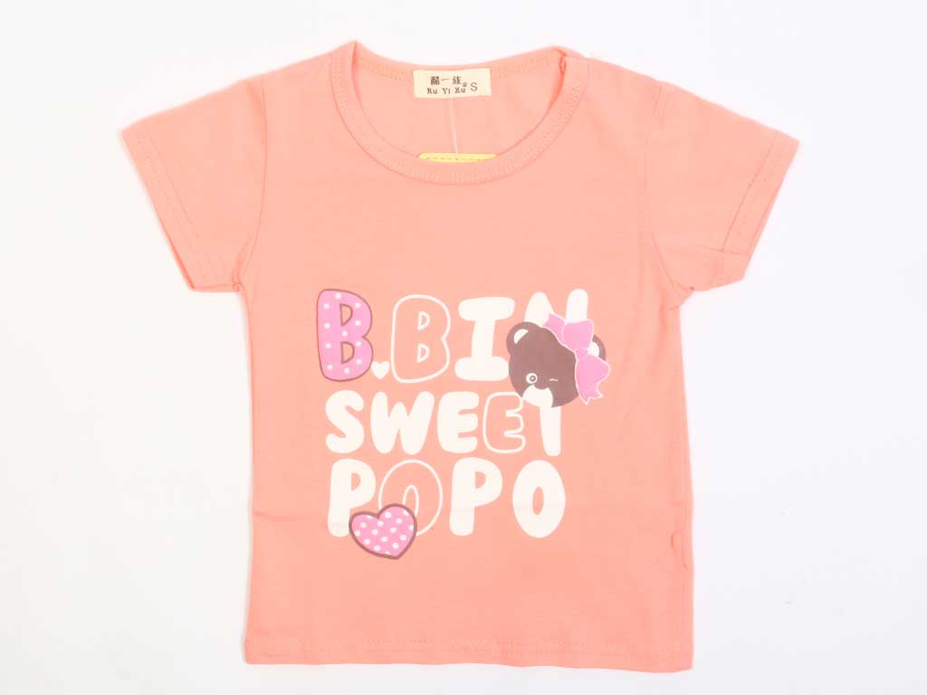 تیشرت دخترانه طرح SWEET POPO