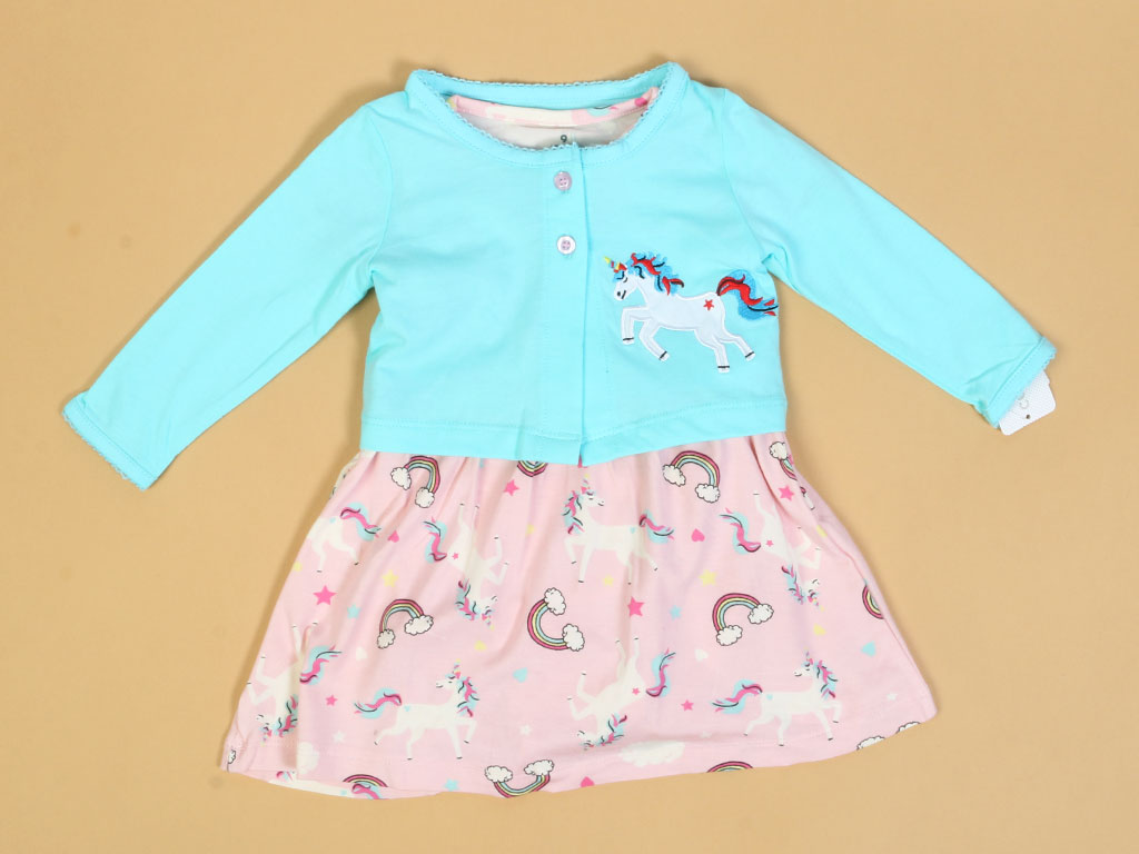 پیراهن بادی و کت نوزادی دخترانه طرح اسب تک شاخ کارترز carters