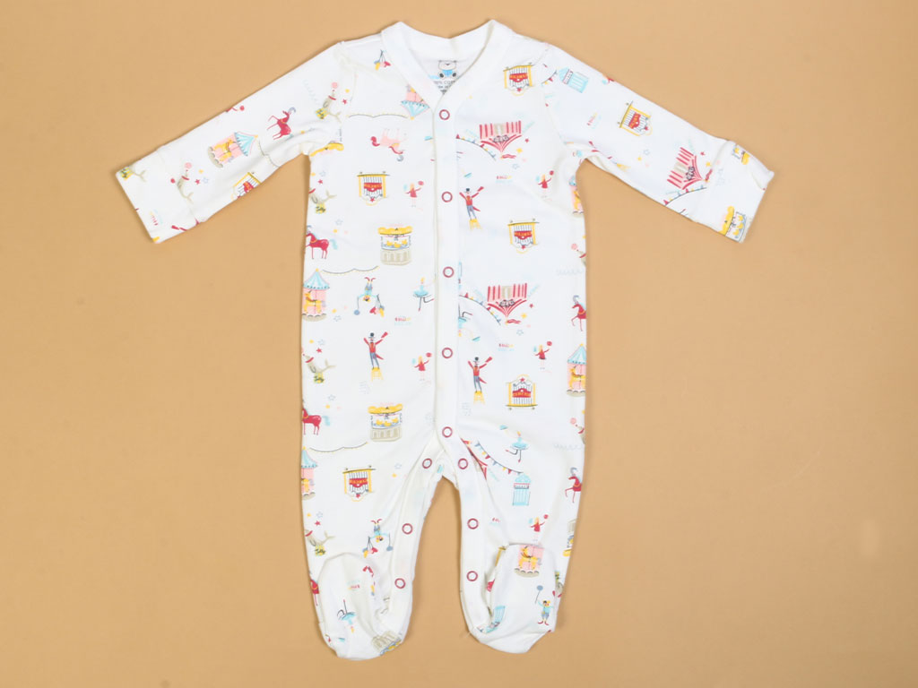 سرهمی جورابدار نوزادی دخترانه طرحدار بیبی فور لایف baby 4 life