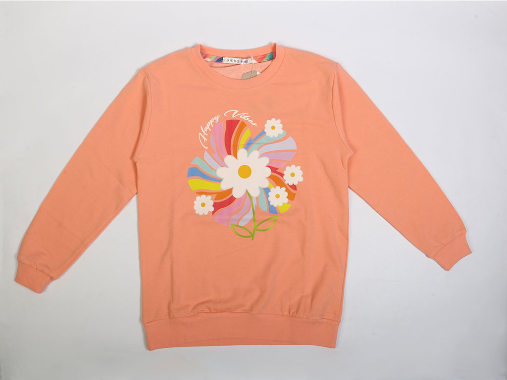بلوز و شلوار راحتی دخترانه طرح گل کیدومکس kido max