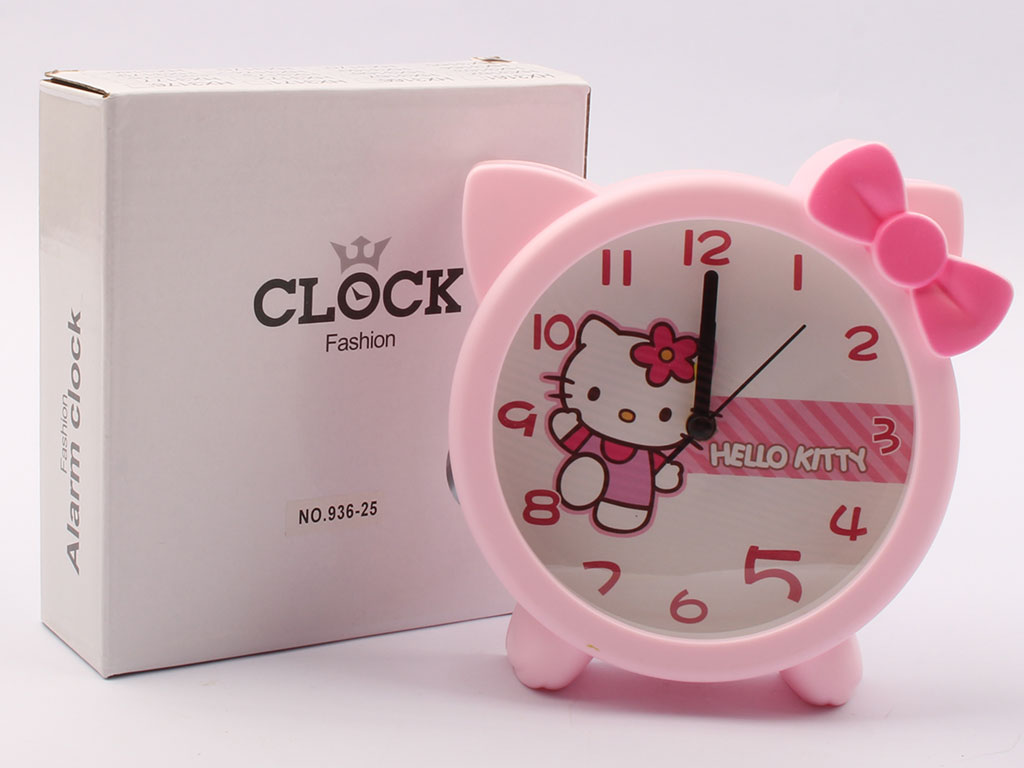 ساعت رومیزی پایه دار و زنگ دار دخترانه هلوکیتی Hello Kitty
