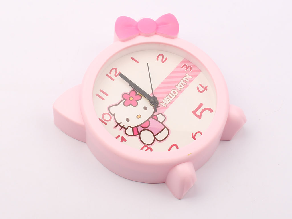 ساعت رومیزی پایه دار و زنگ دار دخترانه هلوکیتی Hello Kitty