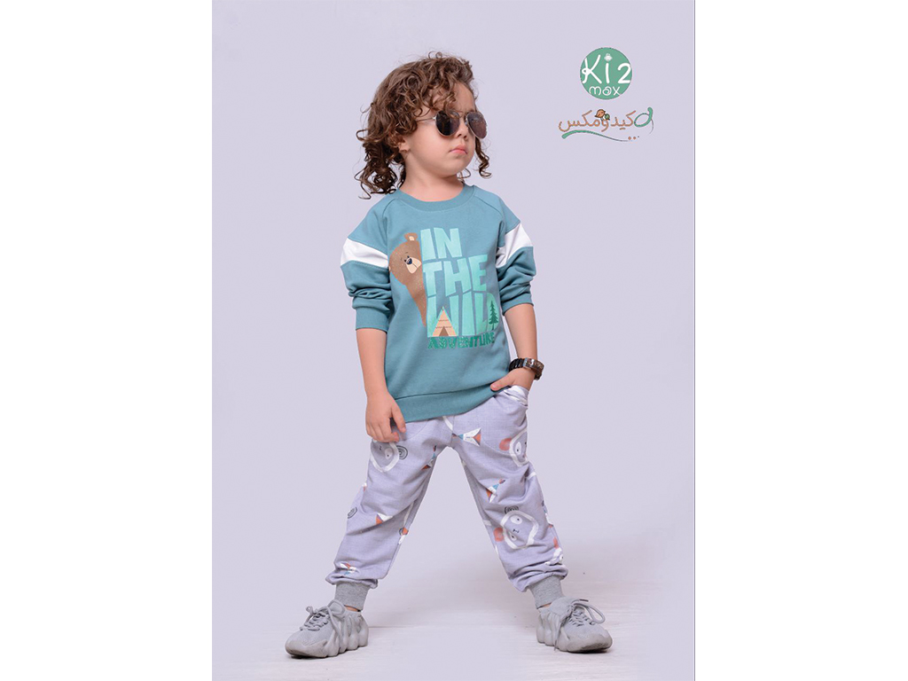 بلوز و شلوار راحتی پسرانه طرح خرس کیدومکس kido max