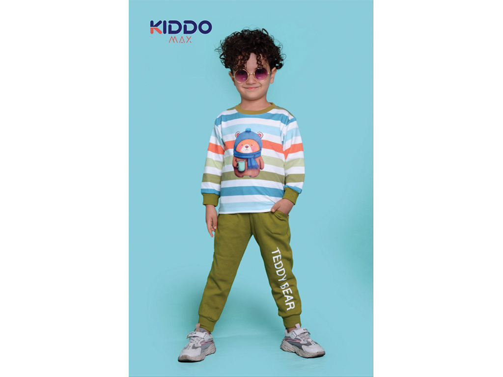 بلوز و شلوار راحتی پسرانه طرح خرس تدی کیدومکس kido max