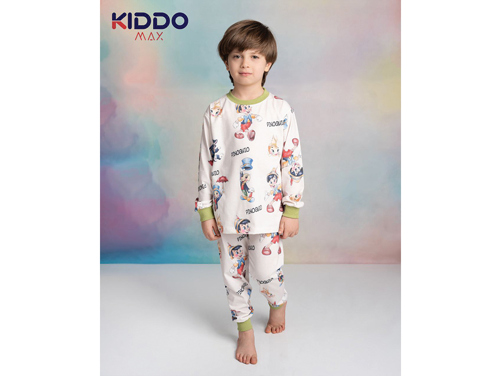 بلوز و شلوار راحتی پسرانه طرح پینوکیو کیدومکس kido max