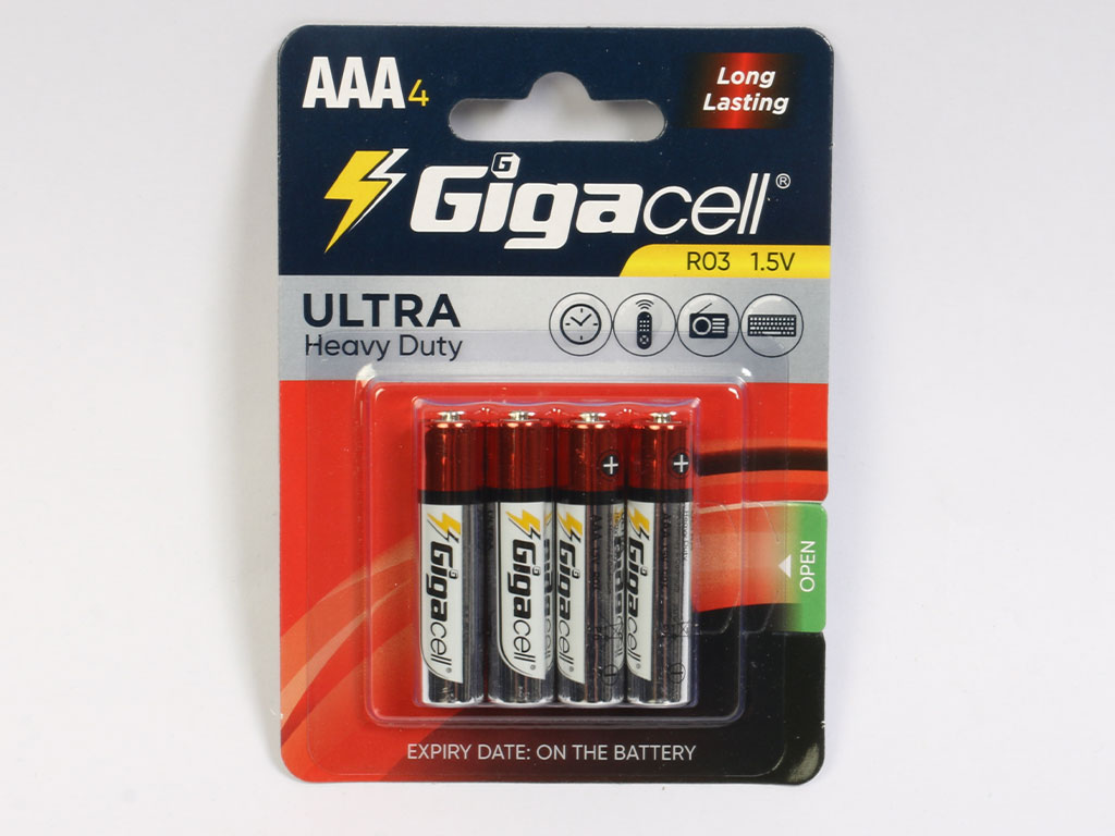 باتری نیم قلمی 4 عددی مدل Ultra Heavy Duty گیگاسل Gigacell