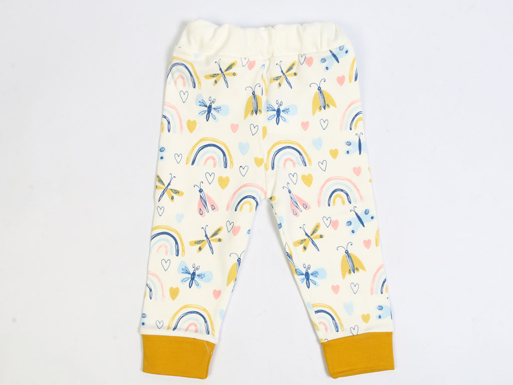 شلوار راحتی نوزادی دخترانه طرح سنجاقک بیبی وان baby one
