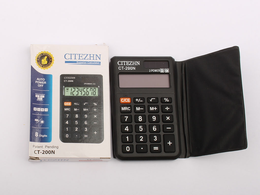 ماشین حساب جلد دار سیتیزن سایز کوچک مدل CT-200N