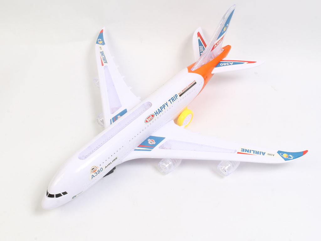 هواپیما موزیکال، حرکتی و چراغدار اسباب بازی مدل ایران ایر A330