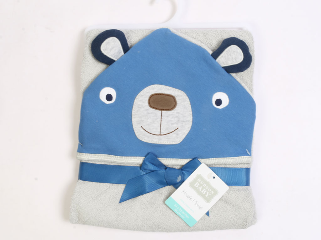 حوله کلاهدار نوزادی طرح خرس هادسون بیبیHudson baby