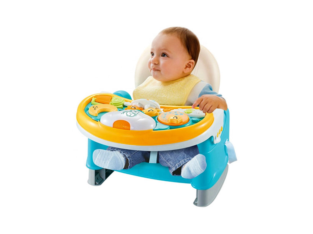 صندلی غذای کودک پرتابل مدل بوستر 3*1 با صفحه موزیکال ایزی گو easygo