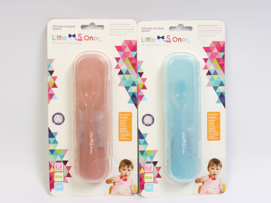 قاشق نوزادی تمام سیلیکون با قابلیت چرخش 360 درجه دارای قاب لیتل وانز Little ones