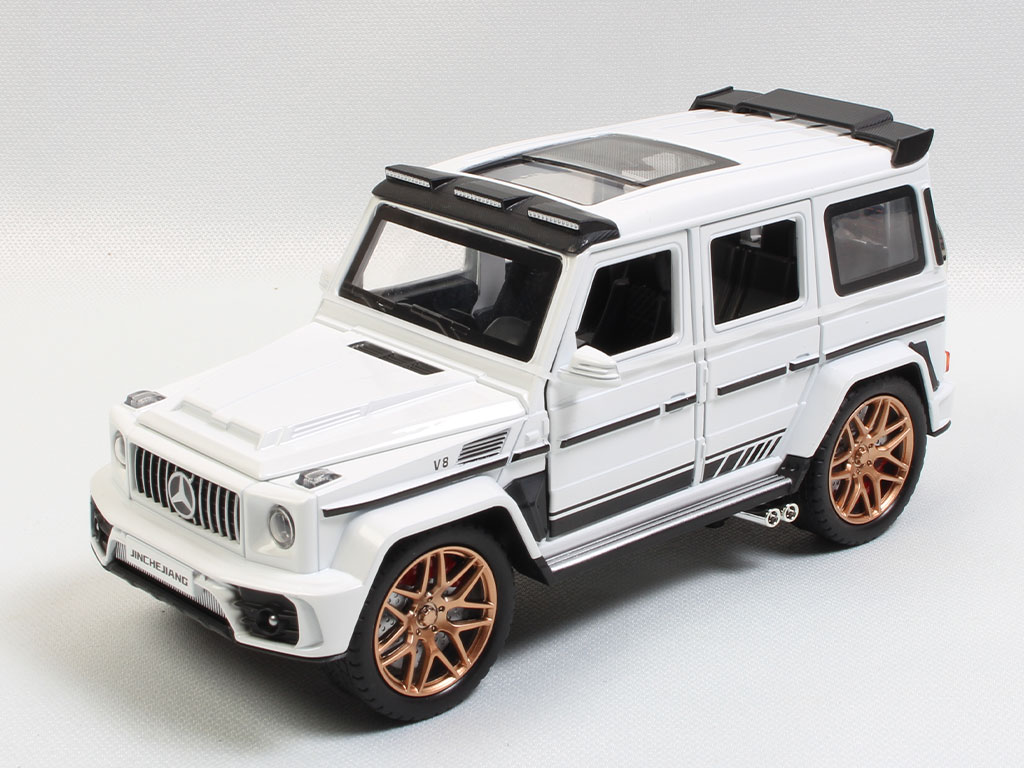 ماشین فلزی عقب کش، شارژی، موزیکال، چراغ دار و دودزا مدل G.CLASS اسباب بازی