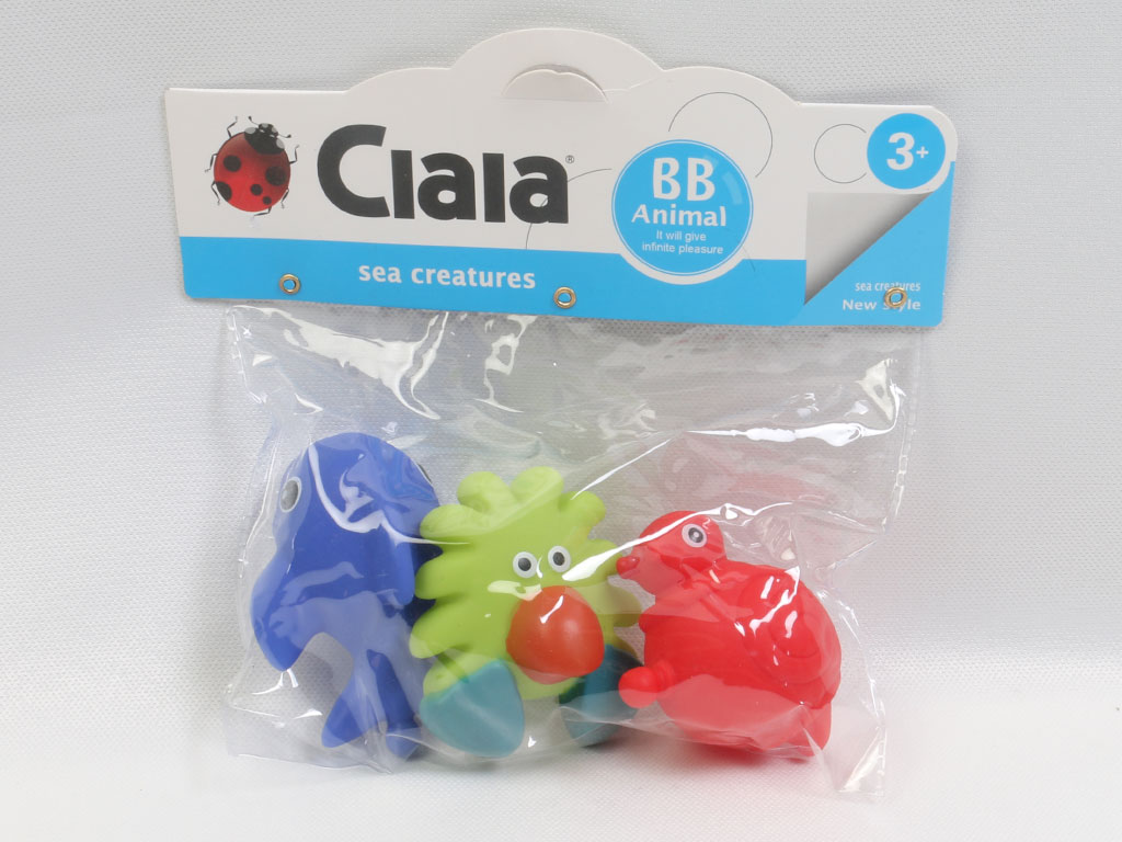 اسباب بازی 3 تکه حمام نوزادی طرح حیوانات CLALA
