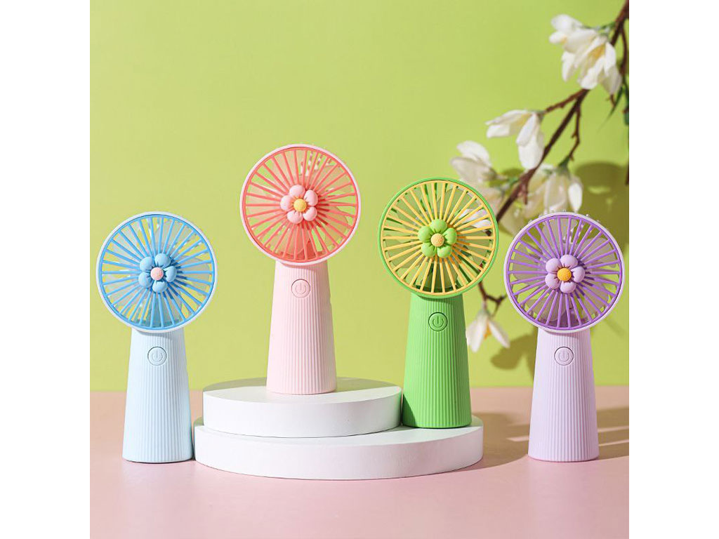 مینی پنکه مدل دستی و رومیزی قابل شارژ طرح گل