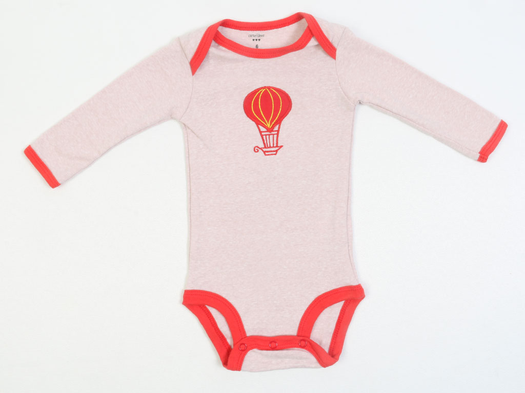 بادی آستین بلند نوزادی دخترانه 6 ماه کارترز CARTERS