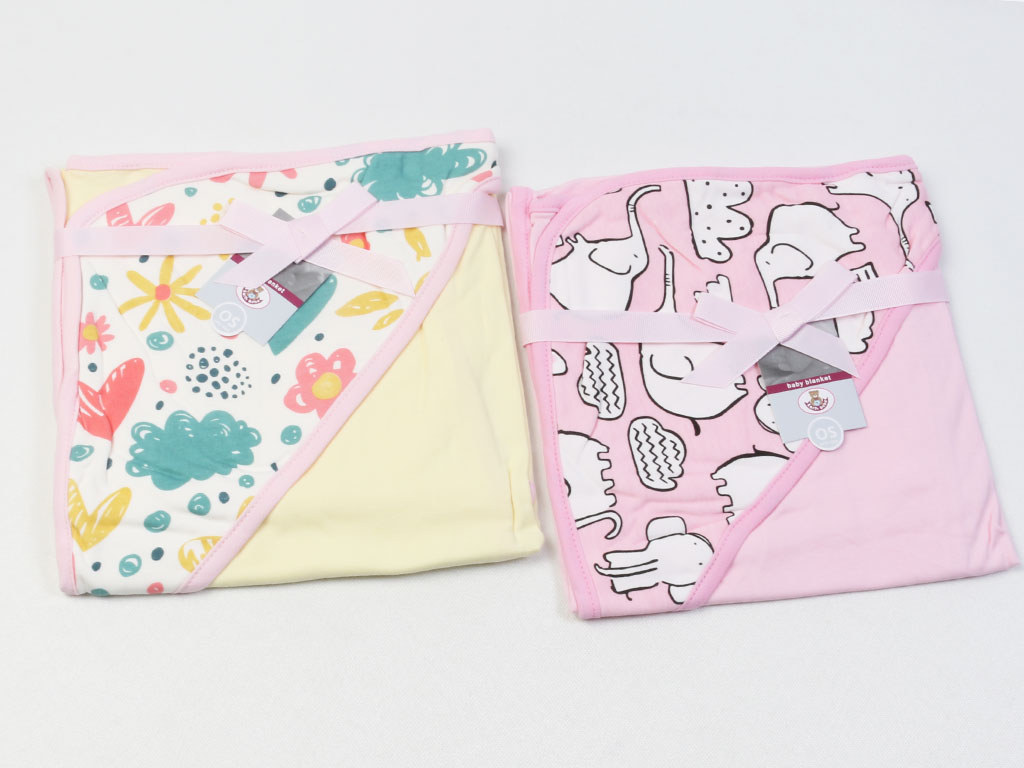 دور پیچ کلاهدار نوزادی بیبی بلانکت baby blanket