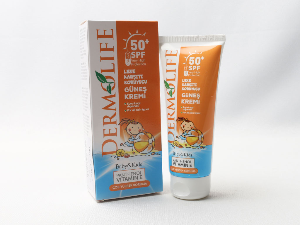 کرم ضد آفتاب و ضد لک نوزاد و کودک 100 میل SPF +50 درمولایف  DERMOLIFE