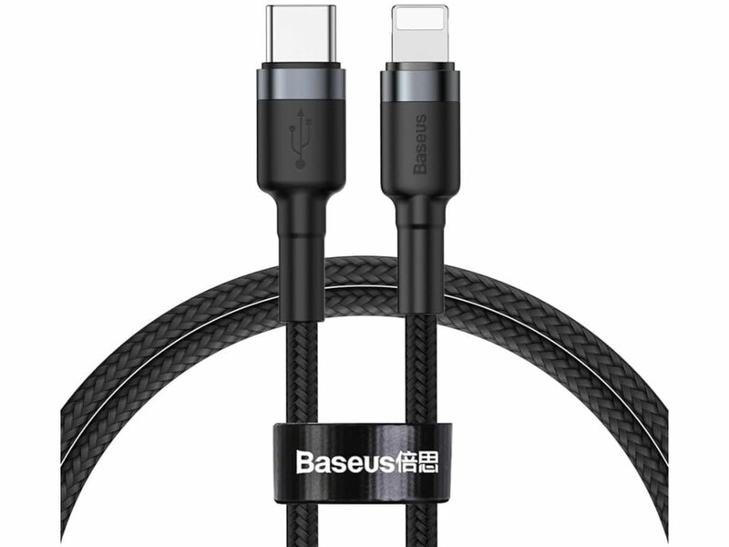کابل شارژ سریع تایپ سی به لایتنینگ 18 وات یک متری بیسوس Baseus CATLKLF Cafule Type-C to Lightning Cable