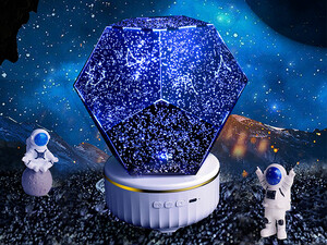 ستاره نور شب و اسپیکر بلوتوث قابل حمل مدل LED 3D Starry Sky Projector Lamp Plus WZXKD-02