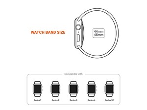 بند چرمی اپل واچ 44 و 45 میلی متر پورودو Porodo iGuard Leader Loop Band Apple Watch 44/45mm