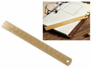 مینی خط کش 15 سانتی متری برنجی Brass ruler scale ruler 15 cm