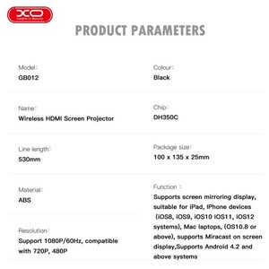 کابل میراکست یو اس بی به HDMI ایکس او GB012