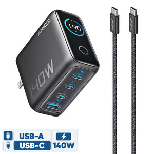 شارژر دیواری 140 وات انکر مدل B2697 به همراه کابل USB-C به طول 1.5 متر