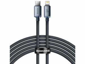 کابل تایپ‌سی به لایتنینگ بیسوس 2 متری  Baseus CAJY000301 Crystal Shine Series Fast Charging Data Cable Type-C to iP 20W
