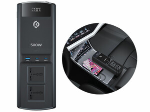 اینورتر خودرو برق  500 وات و پاوربانک پاورولوژی Powerology Universal Multi-Port Car Inverter PCCSR008