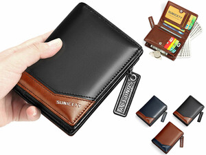 کیف دستی مردانه کوچک سانی ستی SUNICETY S3004 zipper short men's wallet