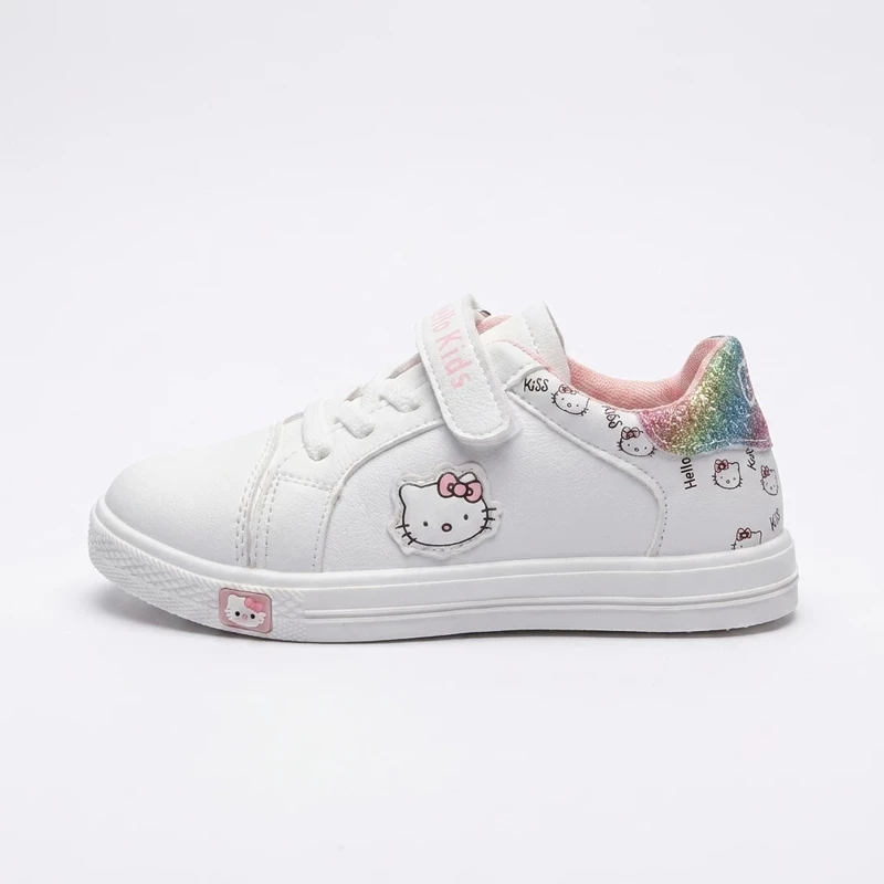 کتانی سفید  دخترانه  طرح Hello Kitty