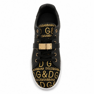 کتونی زنانه اسپرت مشکی طلایی D&G (های کپی)