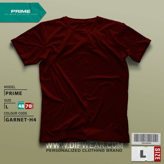 تیشرت طرح انتخابی PRIME-5XL-GARNET-H4