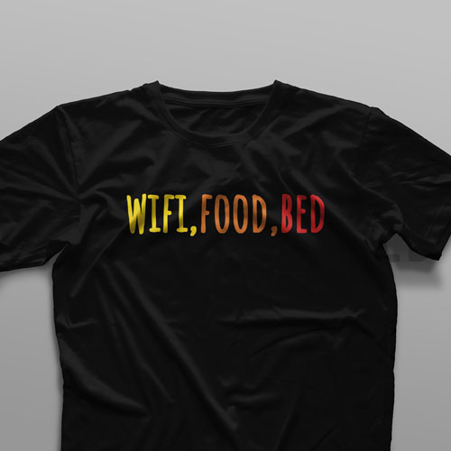 تیشرت Wifi, Food, Bed
