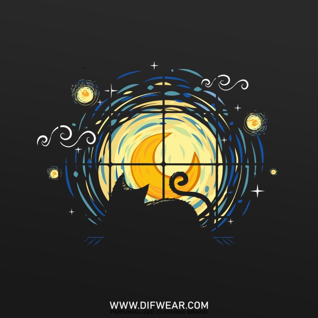 تیشرت Night Cat #2