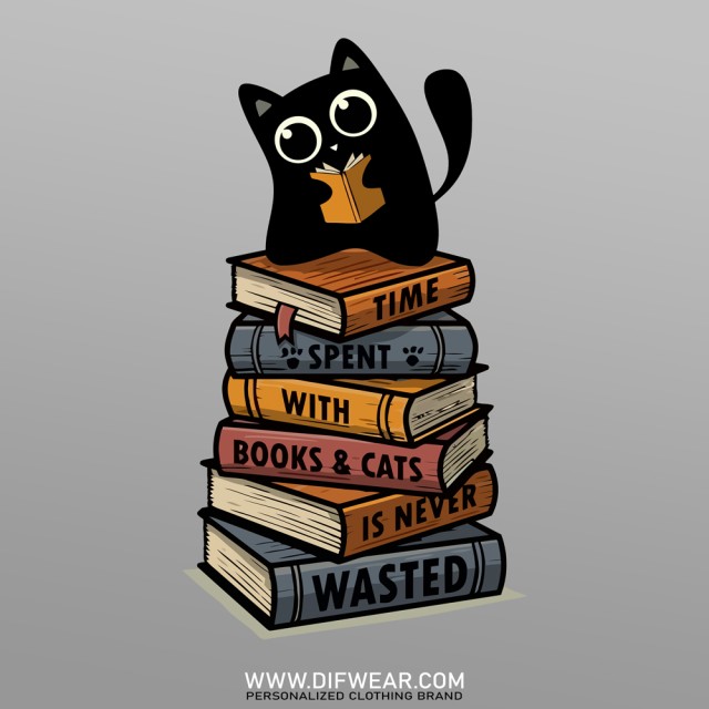 تیشرت Books And Cats