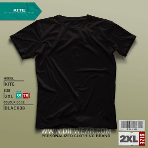 تیشرت طرح انتخابی Kite XXL-55x78 BLACK8