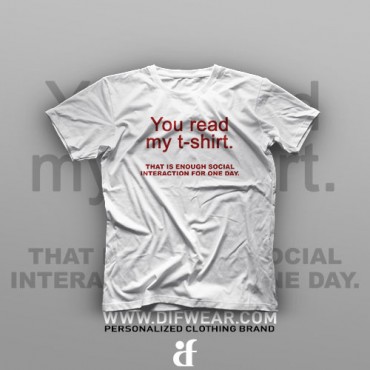 تیشرت You Read My T-Shirt