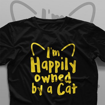 تیشرت I'm Happily Owned By A Cat