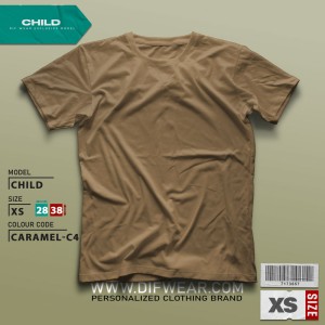 تیشرت طرح انتخابی CHILD-XS-CARAMEL-C4
