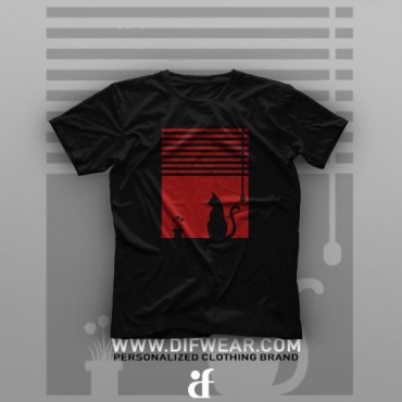 تیشرت Window and the Cat