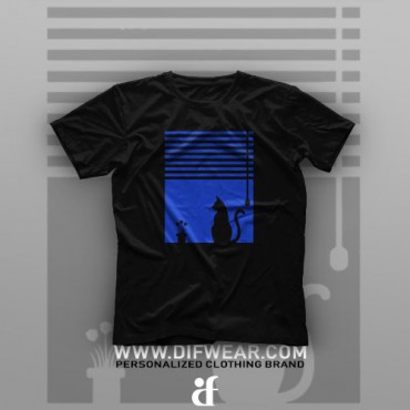 تیشرت Window and the Cat