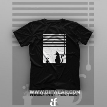تیشرت Window and the Cat
