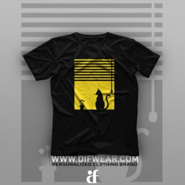 تیشرت Window and the Cat