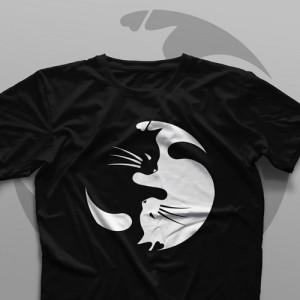 تیشرت Yin And Yang Cat