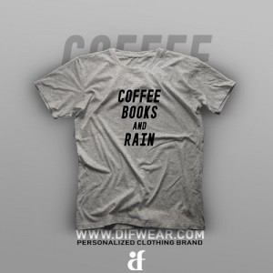 تیشرت Coffee, Books and Rain