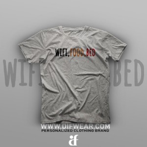 تیشرت Wifi, Food, Bed